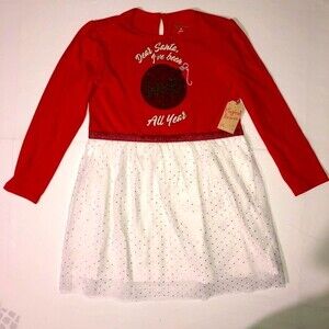 NWT Christmas Dress girls nice |naughty. Colorful size M.8/10